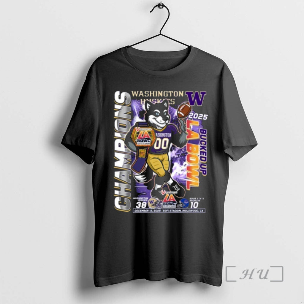 Officials Washington Huskies Mascot Bucked Up La Bowl Champions T-Shirts, Hoodie, Sweatshirt - T-Shirt, Sweatshirt, Hoodie