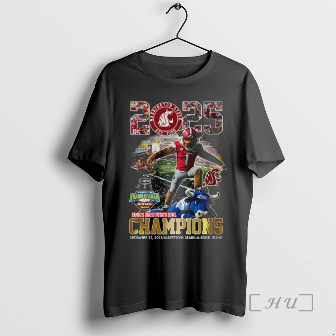Officials Washington State Cougars Victory 2025 Famous Idaho Potato Bowl Champions Est 1980 T-Shirts, Hoodie, Sweatshirt - T-Shirt, Sweatshirt, Hoodie