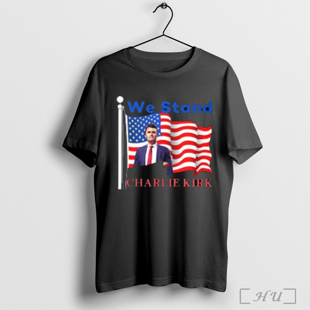 Officials We Stand With Charlie Kirk American Flag T Shirt Sweatshirt Png Unisex T-shirt, Sweatshirt, Hoodie, Long Sleeve Tee - T-Shirt, Sweatshirt, Hoodie