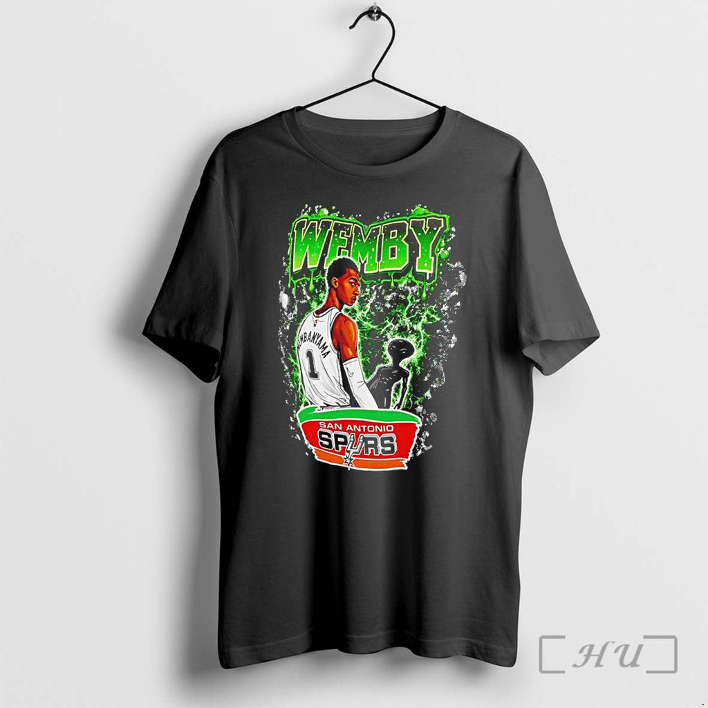 Officials Wemby Alien Victor Wembanyama San Antonio Spurs Unisex T-shirt, Sweatshirt, Hoodie, Long Sleeve Tee - T-Shirt, Sweatshirt, Hoodie