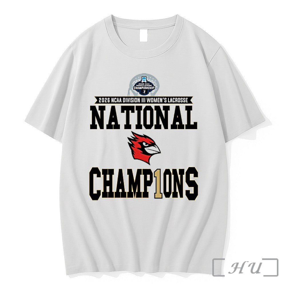 Officials Wesleyan University Cardinals 2026 Ncaa Division Iii Womens Lacrosse National Champions Premium T Shirts - T-Shirt, Sweatshirt, Hoodie