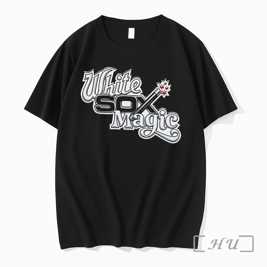 Officials White Sox Magic Wand Stars Black Premium T Shirts Sweater Hoodie Jpg Unisex T-shirt, Sweatshirt, Hoodie, Long Sleeve Tee - T-Shirt, Sweatshirt, Hoodie