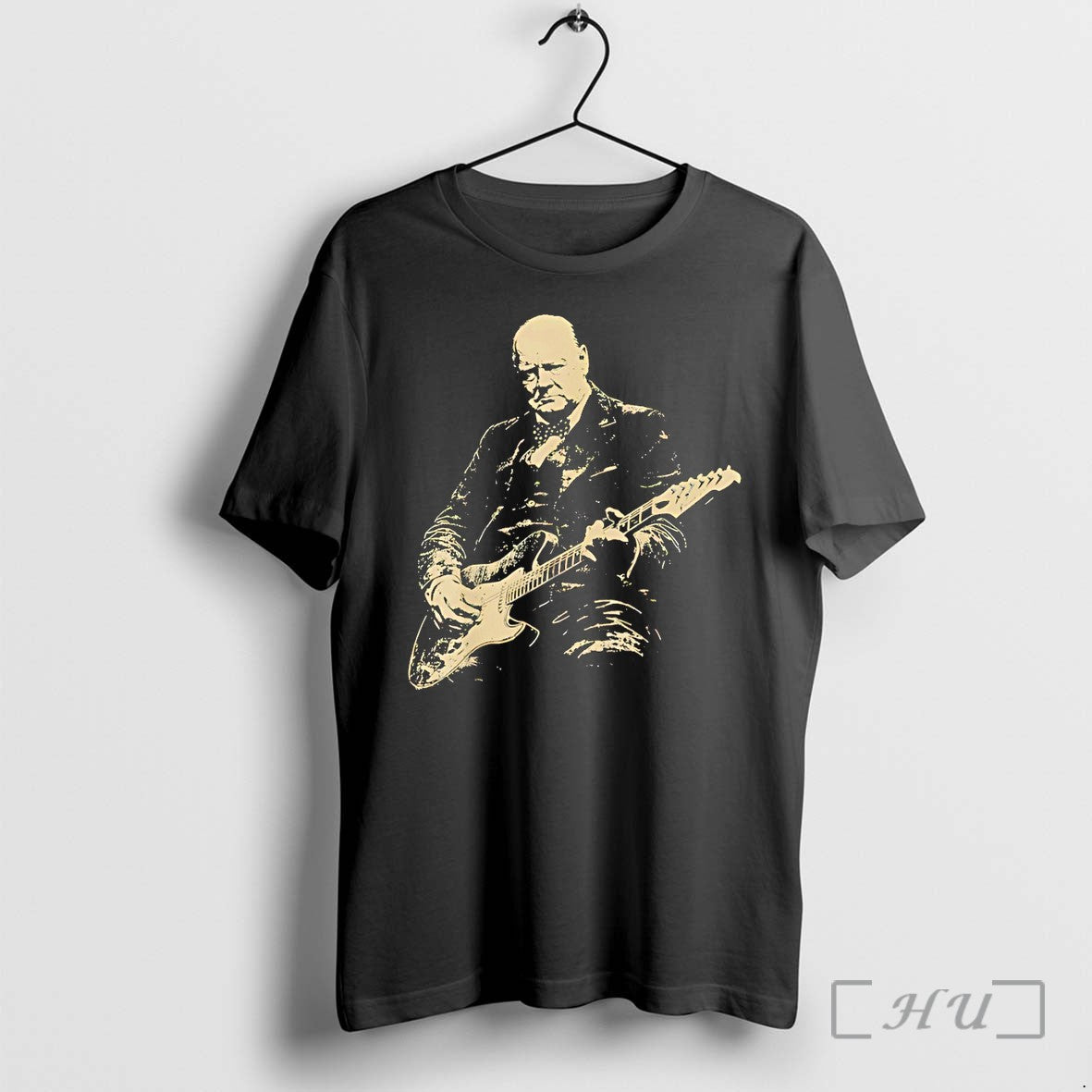 Officials Winston Churchill Playing Electric Guitar Vintage Unisex T-shirt, Sweatshirt, Hoodie, Long Sleeve Tee - T-Shirt, Sweatshirt, Hoodie