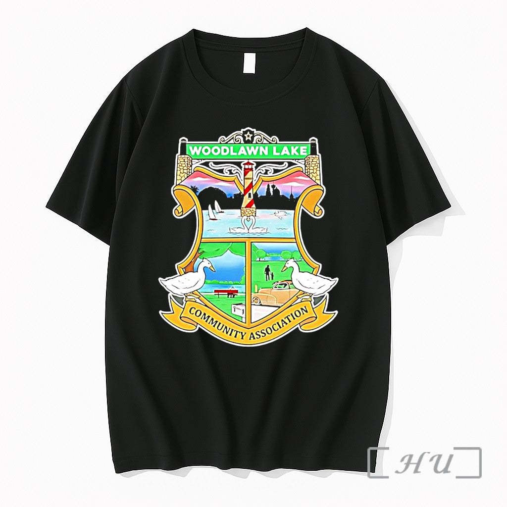 Officials Woodlawn Lake Community Association Crest Lake Life Unisex T-shirt, Sweatshirt, Hoodie, Long Sleeve Tee - T-Shirt, Sweatshirt, Hoodie