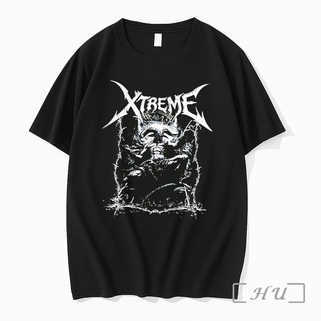 Officials Xtreme Horned Demon Barbed Wire Black Unisex T-shirt, Sweatshirt, Hoodie, Long Sleeve Tee - T-Shirt, Sweatshirt, Hoodie