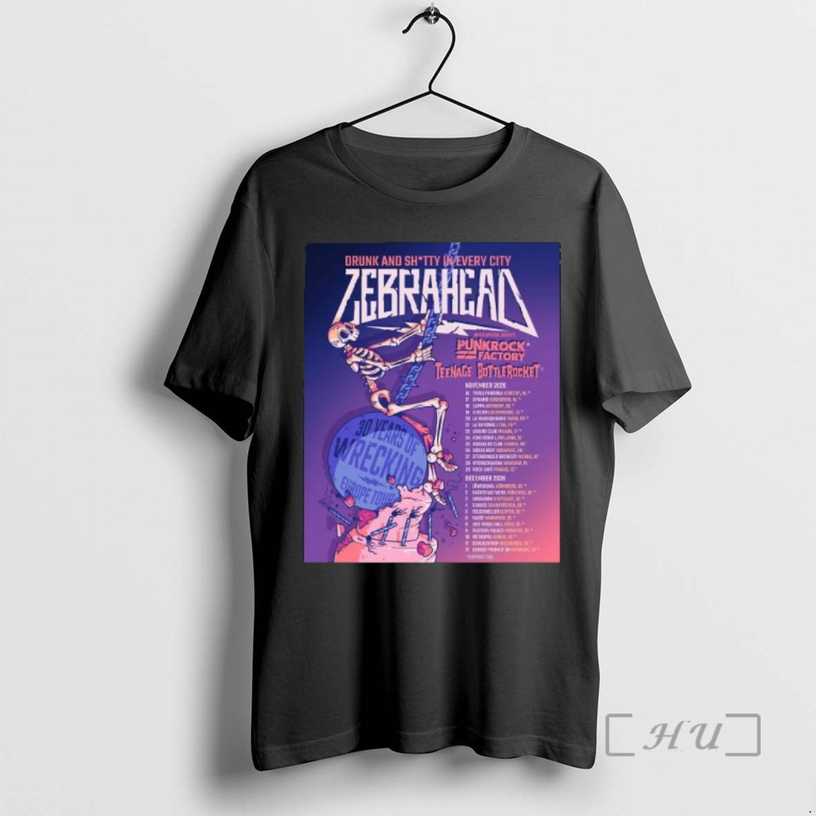 Officials Zebrahead 30 Years Wrecking Europe Tour 2026 T-Shirts, Hoodie, Sweatshirt - T-Shirt, Sweatshirt, Hoodie
