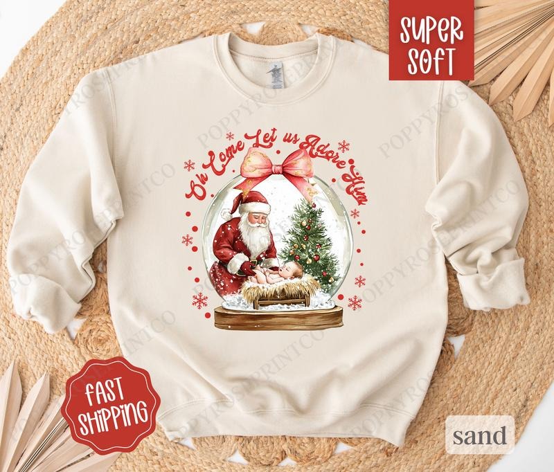 Oh Come Let Us Adore Him T-Shirts, Hoodie, Sweatshirt - T-Shirt, Sweatshirt, Hoodie