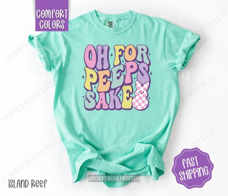 Oh Peeps Sake Comfort Colors Shirt Cute Easter Bunny T-Shirts, Hoodie, Sweatshirt - T-Shirt, Sweatshirt, Hoodie
