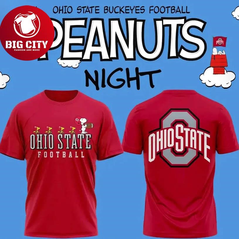 Ohio State Football x Peanuts 2025 Two Sided Shirt Unisex T-shirt, Sweatshirt, Hoodie, Long Sleeve Tee - T-Shirt, Sweatshirt, Hoodie