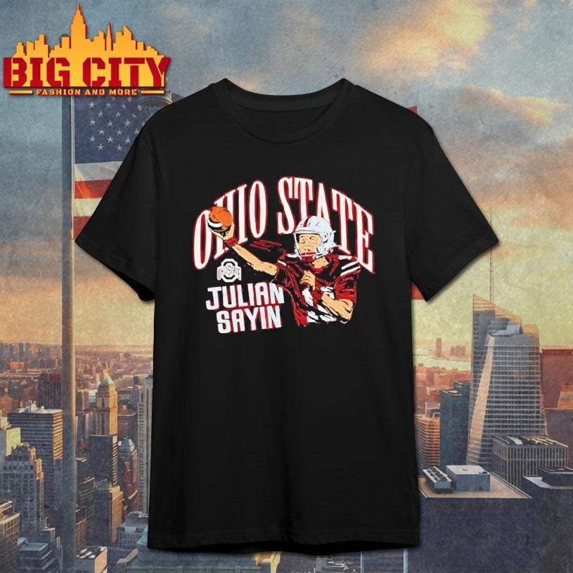 Ohio State Julian Sayin Homage To Osu Shirt Unisex T-shirt, Sweatshirt, Hoodie, Long Sleeve Tee - T-Shirt, Sweatshirt, Hoodie