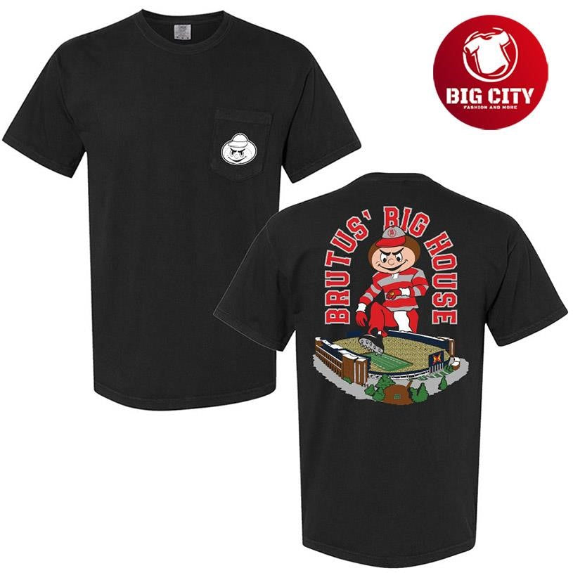 Ohio’s Brutus’ Big House Pocket Two Sided Shirt Unisex T-shirt, Sweatshirt, Hoodie, Long Sleeve Tee - T-Shirt, Sweatshirt, Hoodie