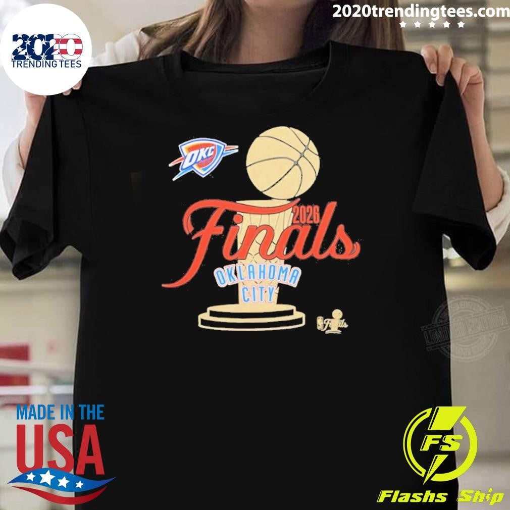 Okc Thunder 2026 Nba Finals Trophy Shirt Unisex T-shirt, Sweatshirt, Hoodie, Long Sleeve Tee - T-Shirt, Sweatshirt, Hoodie
