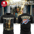 Oklahoma City Thunder 2025 NBA CHAMPIONS MVP Two Sided Shirt Unisex T-shirt, Sweatshirt, Hoodie, Long Sleeve Tee - T-Shirt, Sweatshirt, Hoodie