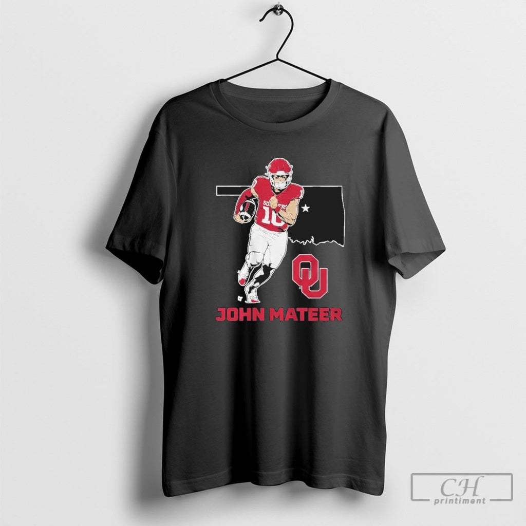 Oklahoma Football John Mateer State Star Shirt Sweater Unisex T-shirt, Sweatshirt, Hoodie, Long Sleeve Tee - T-Shirt, Sweatshirt, Hoodie