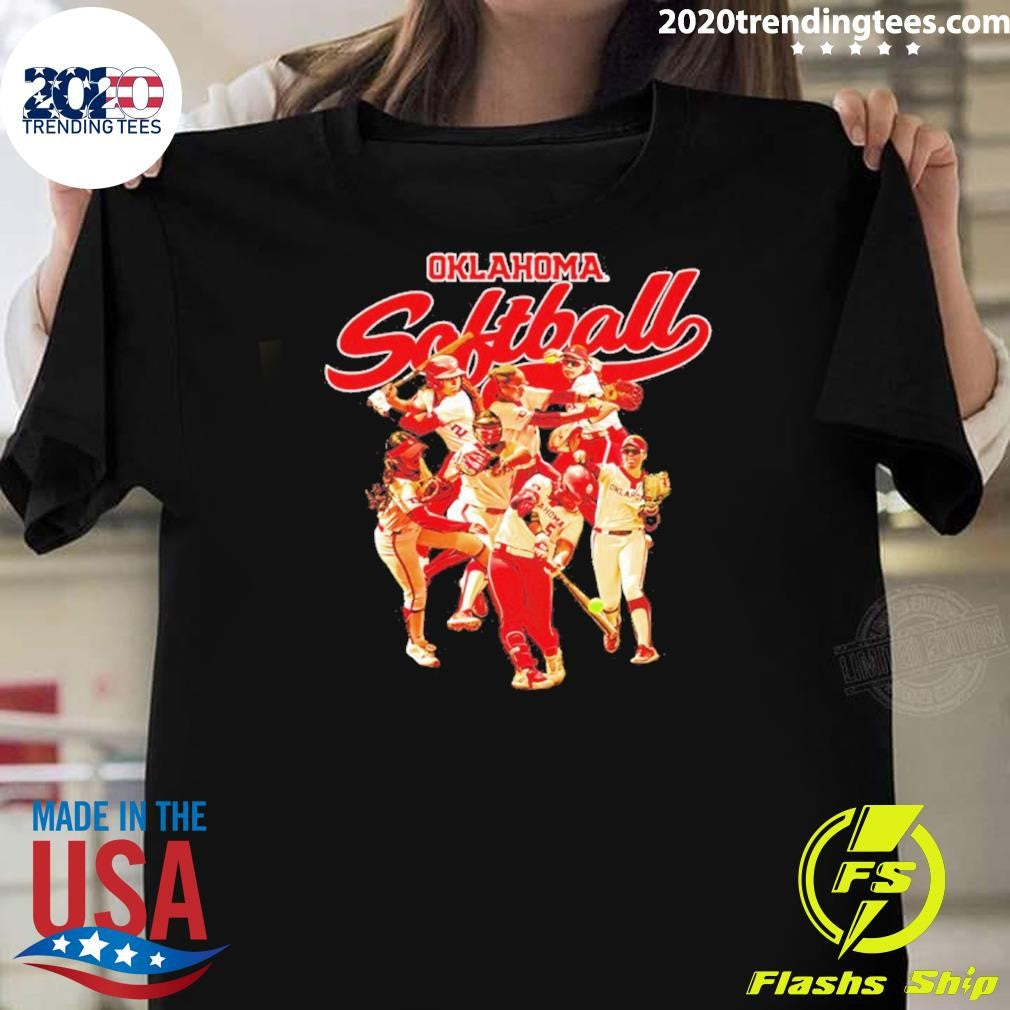 Oklahoma Sooners Softball Player Collage Graphic Shirt Unisex T-shirt, Sweatshirt, Hoodie, Long Sleeve Tee - T-Shirt, Sweatshirt, Hoodie