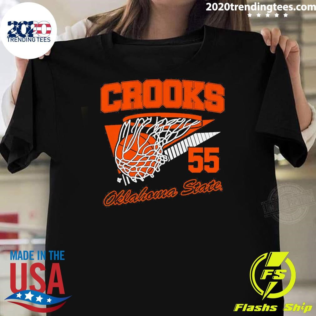 Oklahoma State Basketball Audi Crooks Retro Swish Shirt Unisex T-shirt, Sweatshirt, Hoodie, Long Sleeve Tee - T-Shirt, Sweatshirt, Hoodie