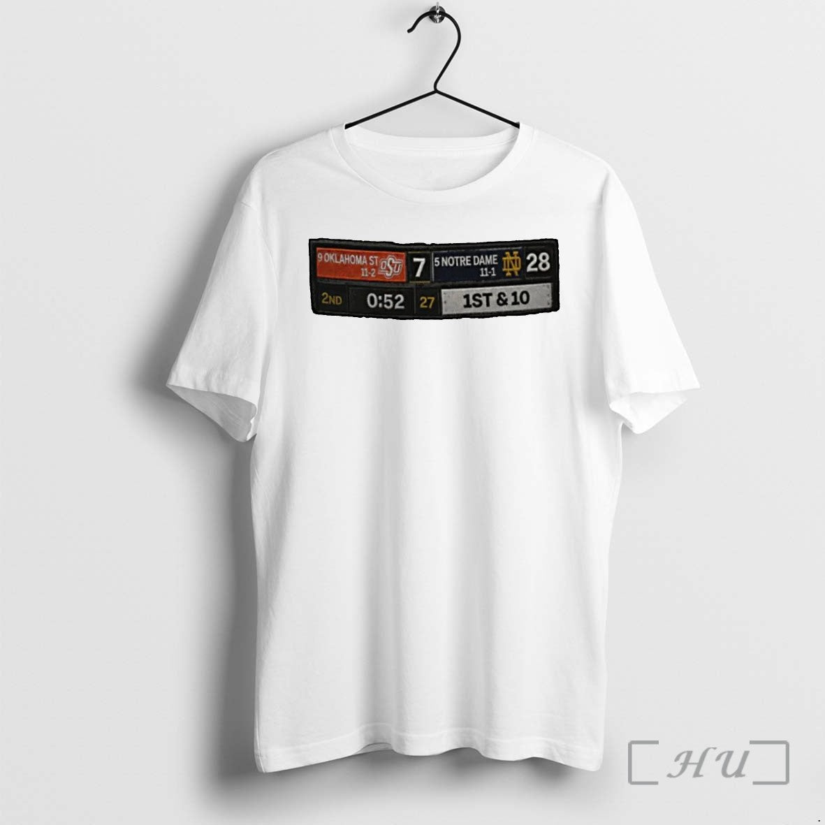Oklahoma State Cowboys Vs Notre Dame Fighting Irish The Scoreboard Is Displayed Tshirts Sweater - T-Shirt, Sweatshirt, Hoodie