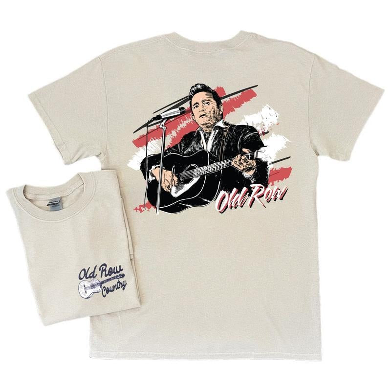 Old Row Johnny Cash Vintage Shirt Menswear Top Round Neck Human Casual T-Shirts, Hoodie, Sweatshirt - T-Shirt, Sweatshirt, Hoodie