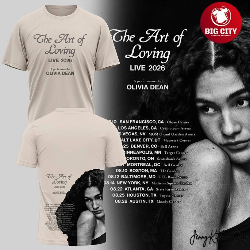 Olivia Dean 2026 The Art Of Loving Collection Two Sided Shirt Unisex T-shirt, Sweatshirt, Hoodie, Long Sleeve Tee - T-Shirt, Sweatshirt, Hoodie