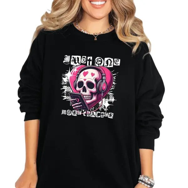 One More Chapter Skull Headphones Grunge Casual Streetwear Cotton Fit Skulls T-Shirts, Hoodie, Sweatshirt - T-Shirt, Sweatshirt, Hoodie