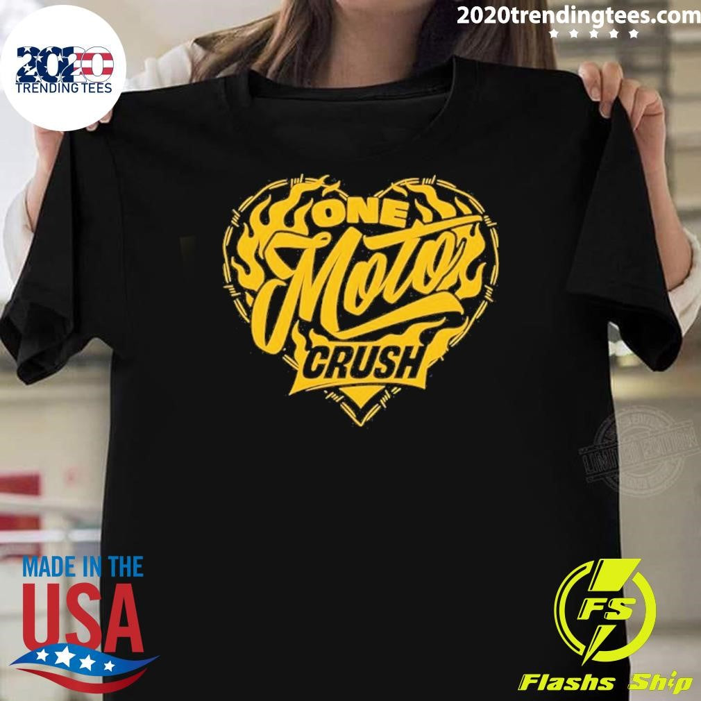One Motor Crush Heart Graphic Shirt Unisex T-shirt, Sweatshirt, Hoodie, Long Sleeve Tee - T-Shirt, Sweatshirt, Hoodie