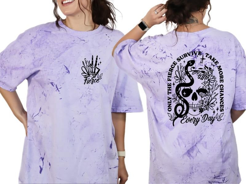 Only Fierce Survive Take More Chances & Positive Affirmations Shirts Comfortable Mental Health T-Shirts, Hoodie, Sweatshirt - T-Shirt, Sweatshirt, Hoodie