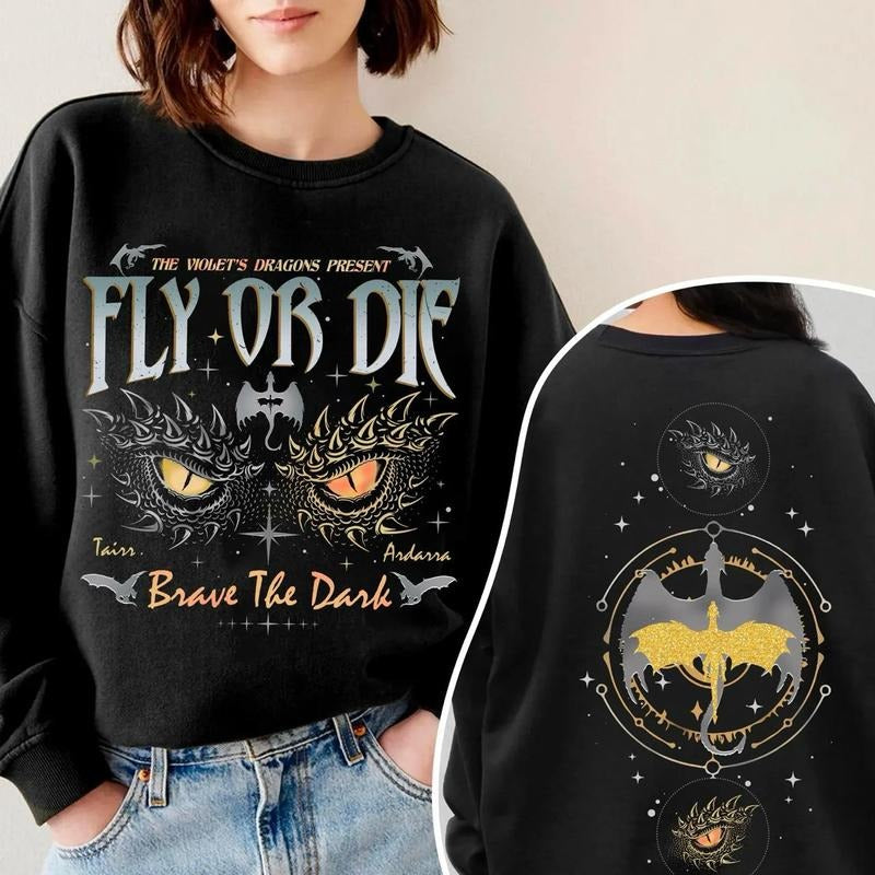 Onyx Storm Shirt Brave Dark Dragon Rider Shirt Fly Die Fourth Wing Bookish Shirt T-Shirts, Hoodie, Sweatshirt - T-Shirt, Sweatshirt, Hoodie