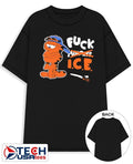 Orange Cat says fck ICE shirt Unisex T-shirt, Sweatshirt, Hoodie, Long Sleeve Tee - T-Shirt, Sweatshirt, Hoodie