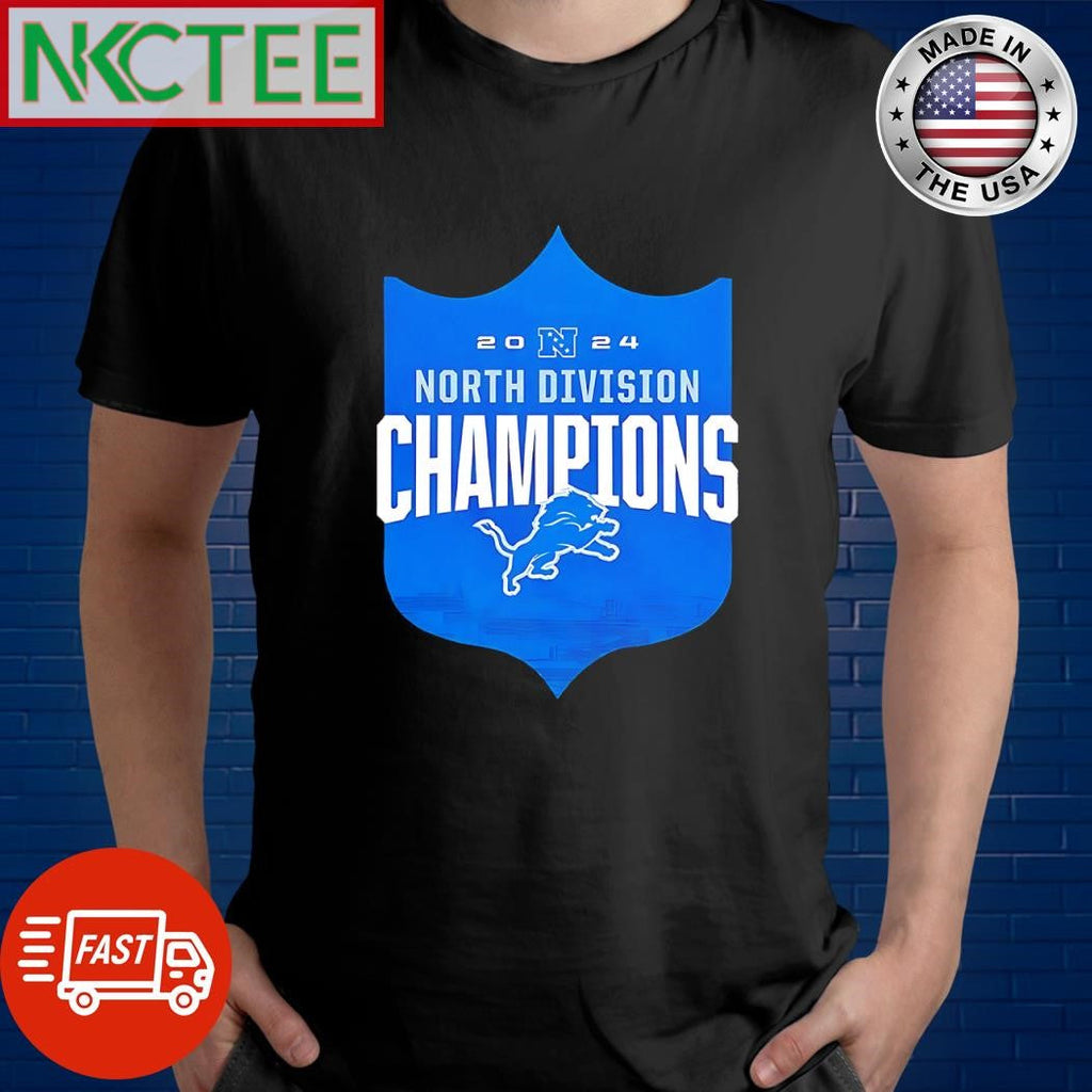 Original 2024 North Division Champions Detroit Lions badge shirt Unisex T-shirt, Sweatshirt, Hoodie, Long Sleeve Tee - T-Shirt, Sweatshirt, Hoodie