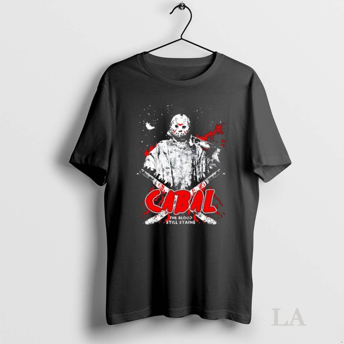 Original 2025 Cabal Jason Vorhees The Blood Still Stains Halloween Unisex T-shirt, Sweatshirt, Hoodie, Long Sleeve Tee - T-Shirt, Sweatshirt, Hoodie