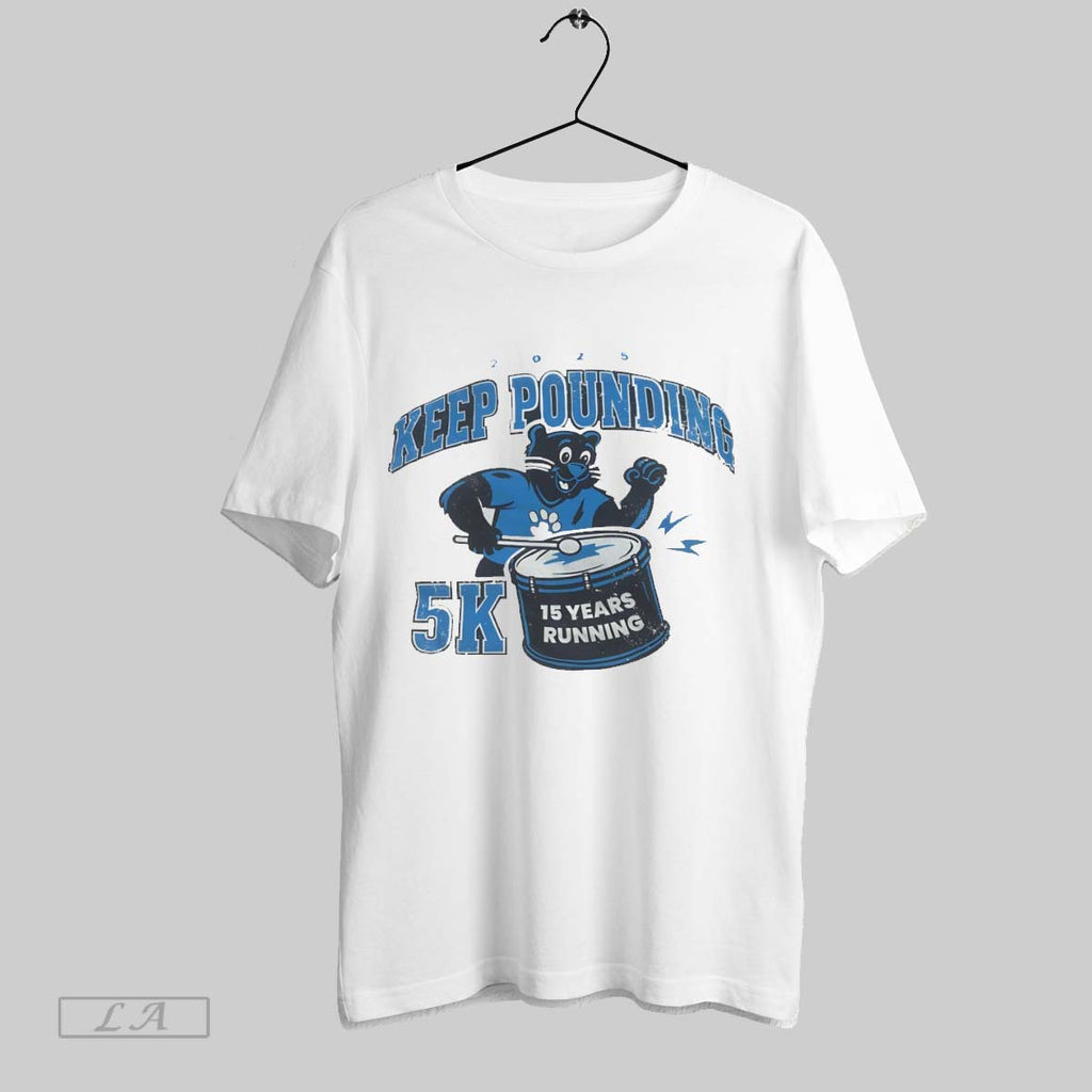 Original 2025 Keep Pounding 5k 15 Years Running Unisex T-shirt, Sweatshirt, Hoodie, Long Sleeve Tee - T-Shirt, Sweatshirt, Hoodie
