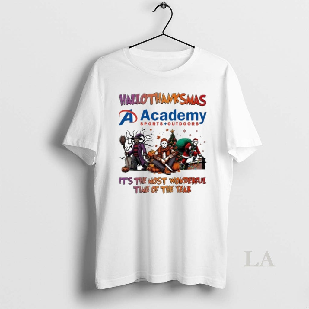 Original Academy Sports Outdoors Horror Film Hallothanksmas Its The Most Wonderful Time Of The Year - T-Shirt, Sweatshirt, Hoodie