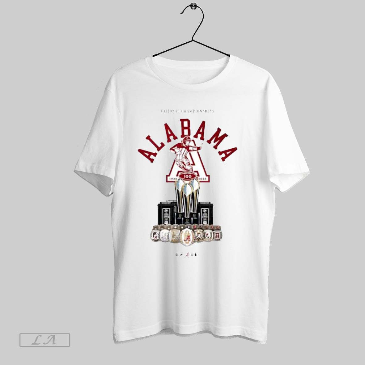 Original Alabama Crimson 100 Years Of National Championships Unisex T-shirt, Sweatshirt, Hoodie, Long Sleeve Tee - T-Shirt, Sweatshirt, Hoodie