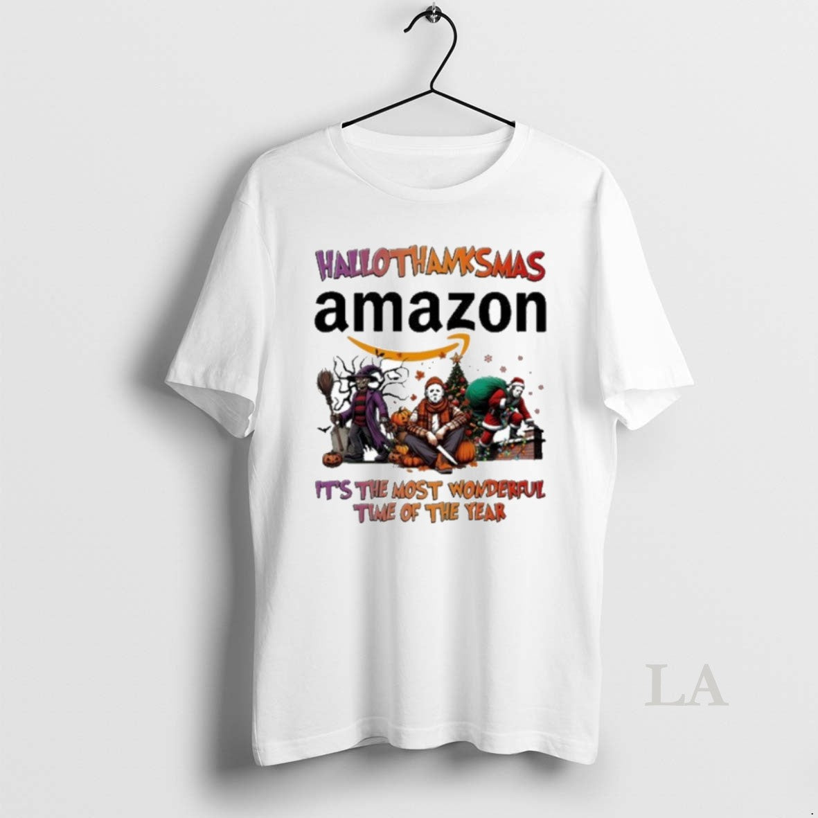 Original Amazon Horror Film Hallothanksmas Its The Most Wonderful Time Of The Year Unisex T-shirt, Sweatshirt, Hoodie, Long Sleeve Tee - T-Shirt, Sweatshirt, Hoodie
