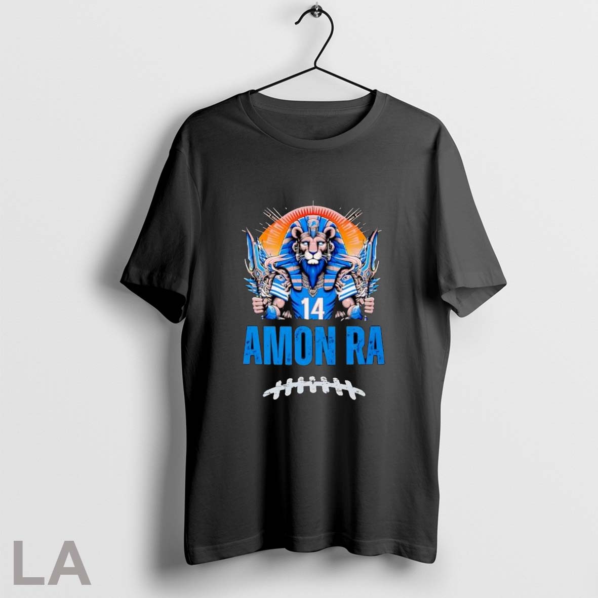 Original Amon Ra Egyptian God Holding Football Sticks Player Number 14 Unisex T-shirt, Sweatshirt, Hoodie, Long Sleeve Tee - T-Shirt, Sweatshirt, Hoodie