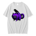 Original Angry Purple Fluffy Cat With Black Crow Tshirts Jpg Unisex T-shirt, Sweatshirt, Hoodie, Long Sleeve Tee - T-Shirt, Sweatshirt, Hoodie