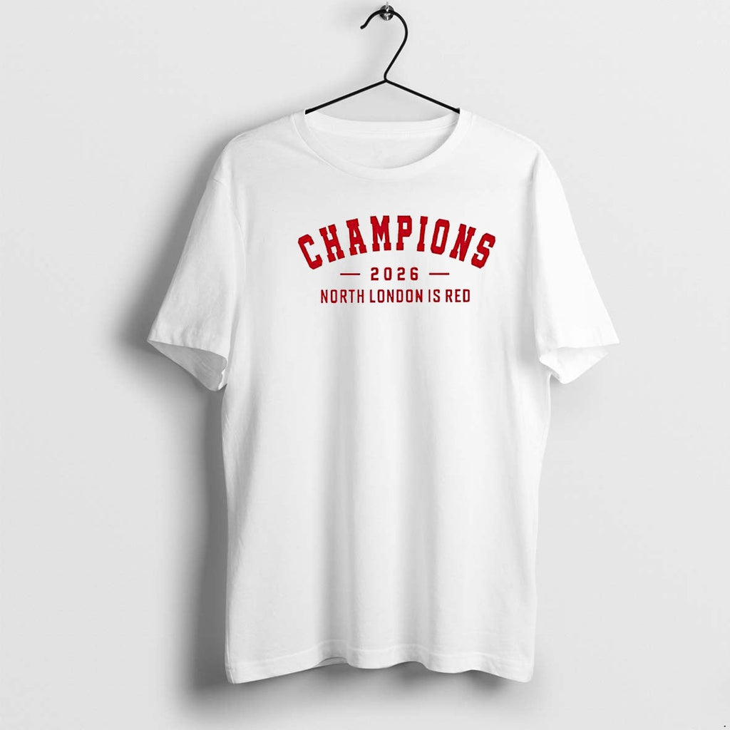 Original Arsenal Champions 2026 North London Is Red Football Fan Tshirts Jpg Unisex T-shirt, Sweatshirt, Hoodie, Long Sleeve Tee - T-Shirt, Sweatshirt, Hoodie