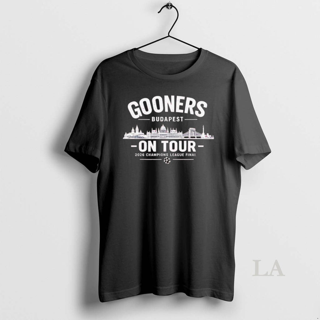 Original Arsenal Champions League Final Gooners Budapest 2026 Unisex T-shirt, Sweatshirt, Hoodie, Long Sleeve Tee - T-Shirt, Sweatshirt, Hoodie