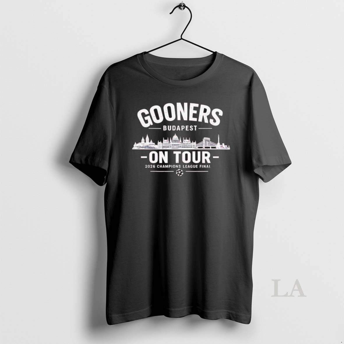 Original Arsenal Champions League Final Gooners Budapest 2026 Unisex T-shirt, Sweatshirt, Hoodie, Long Sleeve Tee - T-Shirt, Sweatshirt, Hoodie
