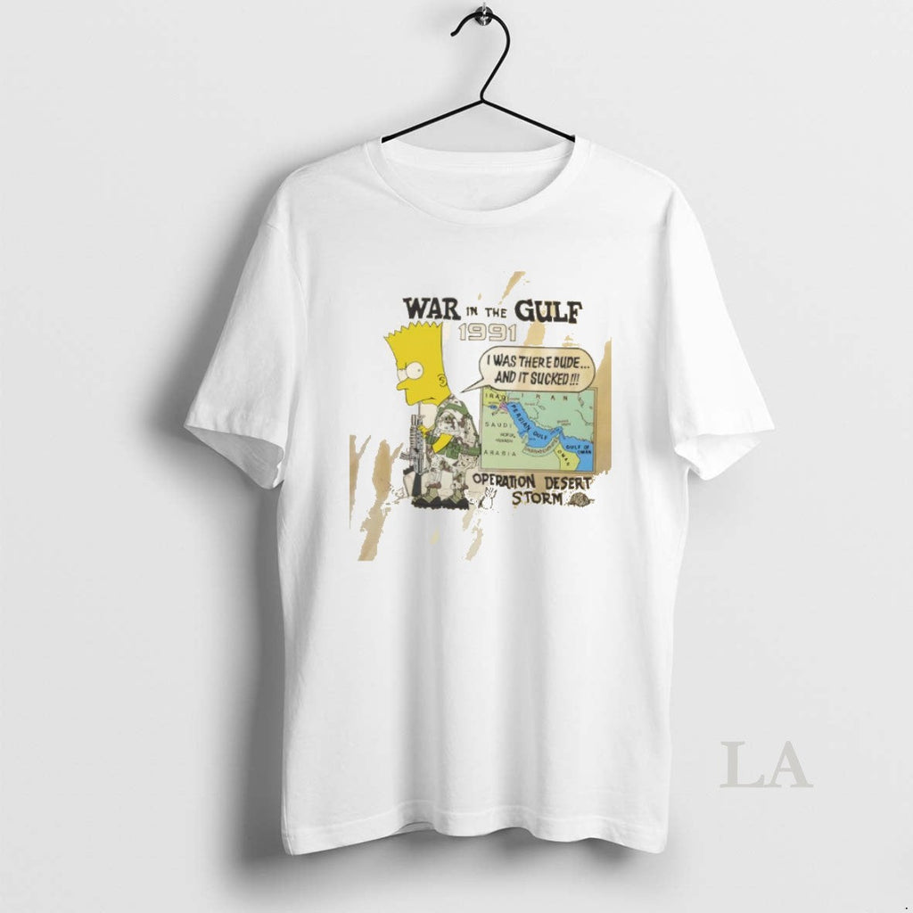 Original Bart War In The Gulf 1991 Operation Desert Storm Unisex T-shirt, Sweatshirt, Hoodie, Long Sleeve Tee - T-Shirt, Sweatshirt, Hoodie