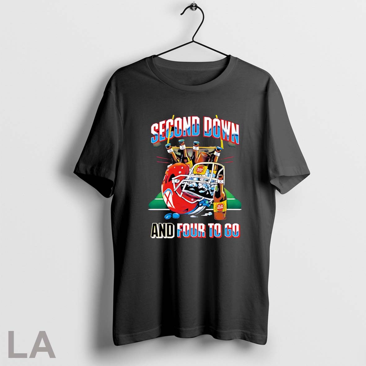 Original Beer Second Down And Four To Go Unisex T-shirt, Sweatshirt, Hoodie, Long Sleeve Tee - T-Shirt, Sweatshirt, Hoodie