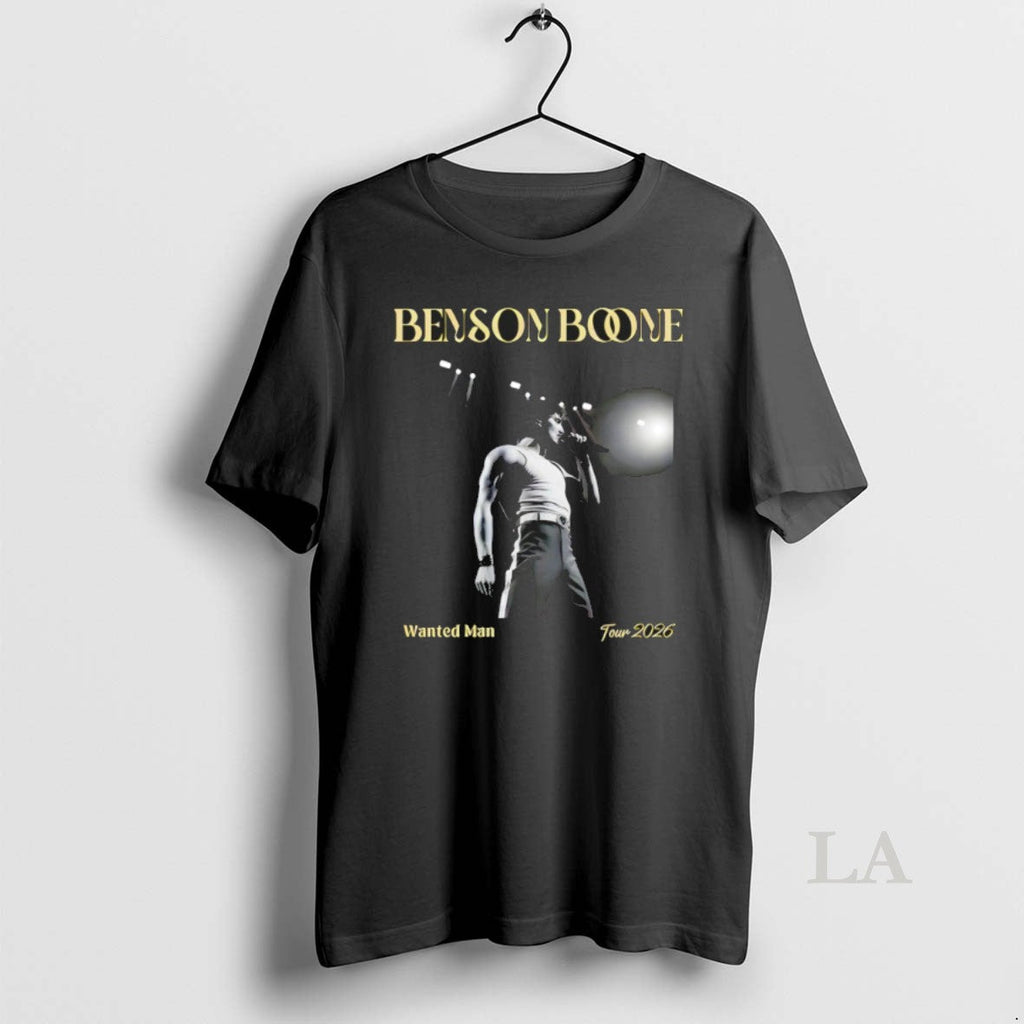 Original Benson Boone Wanted Man Tour 2026 Unisex T-shirt, Sweatshirt, Hoodie, Long Sleeve Tee - T-Shirt, Sweatshirt, Hoodie