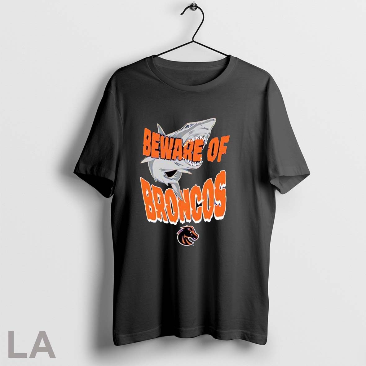 Original Beware Of Broncos Angry Shark And Horse Head Logo Unisex T-shirt, Sweatshirt, Hoodie, Long Sleeve Tee - T-Shirt, Sweatshirt, Hoodie