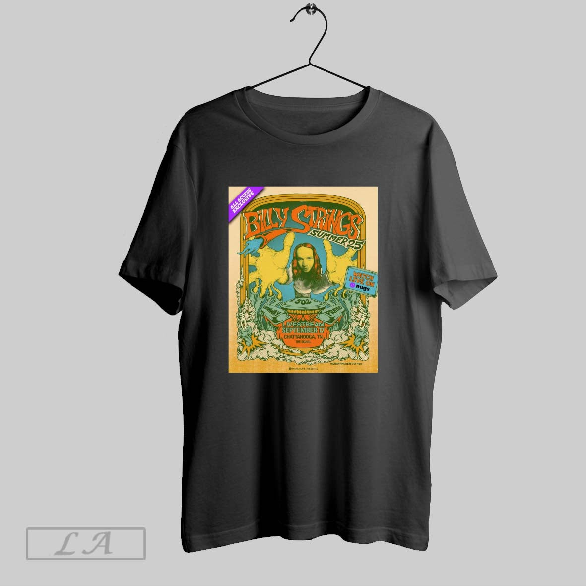 Original Billy Strings Summer 25 September 17 Chattanooga Tn At The Signal Poster Unisex T-shirt, Sweatshirt, Hoodie, Long Sleeve Tee - T-Shirt, Sweatshirt, Hoodie