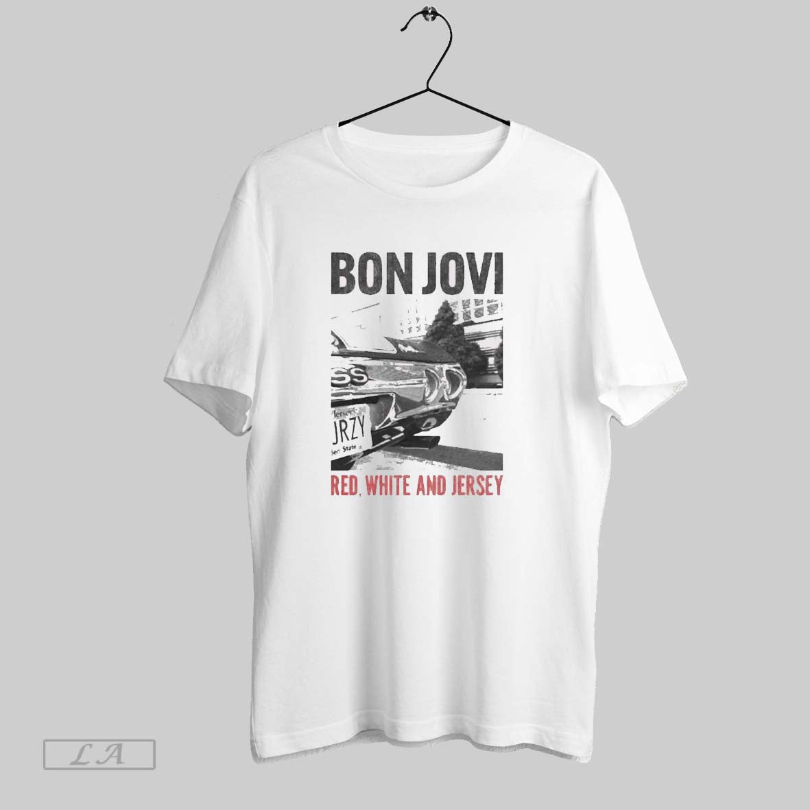 Original Bon Jovi Red White And Jersey Painting Unisex T-shirt, Sweatshirt, Hoodie, Long Sleeve Tee - T-Shirt, Sweatshirt, Hoodie
