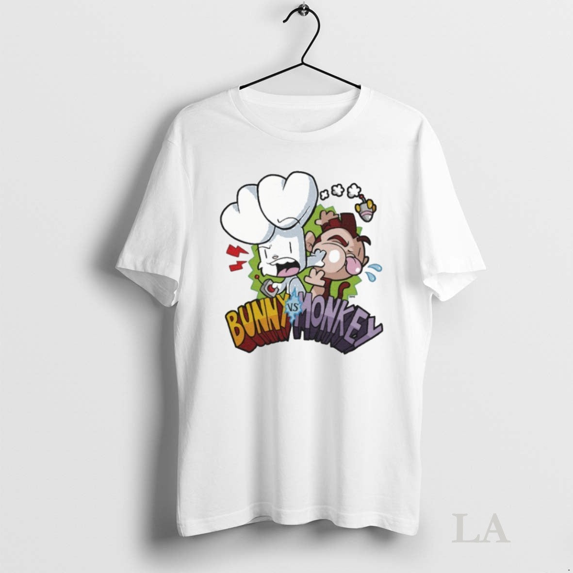 Original Bunny Vs Monkey Logo Unisex T-shirt, Sweatshirt, Hoodie, Long Sleeve Tee - T-Shirt, Sweatshirt, Hoodie