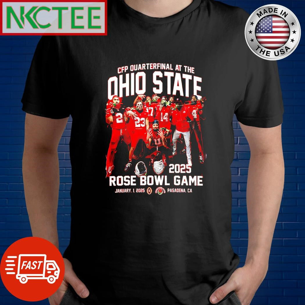 Original CFP Quarterfinal at the Ohio State 2025 Rose Bowl Game January 1 Pasadena CA shirt - T-Shirt, Sweatshirt, Hoodie