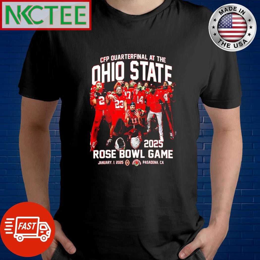 Original CFP Quarterfinal at the Ohio State 2025 Rose Bowl Game January 1 Pasadena CA shirt - T-Shirt, Sweatshirt, Hoodie
