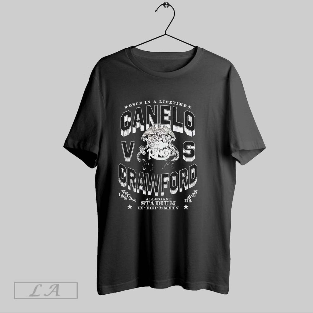 Original Canelo Vs Crawford Once In A Lifetime Las Vegas 2025 Allegiant Stadium Vintage Unisex T-shirt, Sweatshirt, Hoodie, Long Sleeve Tee - T-Shirt, Sweatshirt, Hoodie
