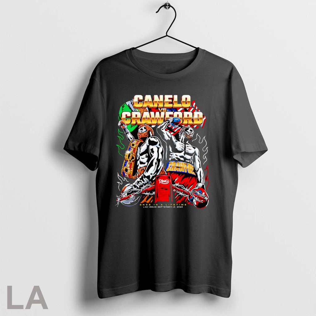 Original Canelo Vs Crawford Warren Lotas Once In A Lifetime Unisex T-shirt, Sweatshirt, Hoodie, Long Sleeve Tee - T-Shirt, Sweatshirt, Hoodie